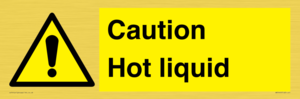 Caution Hot liquid